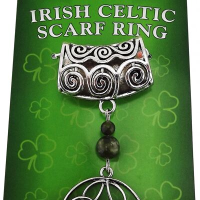 Celtic knot scarf ring on card