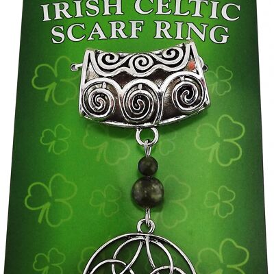 Celtic knot scarf ring on card
