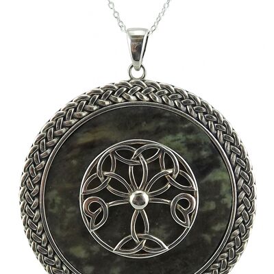 GRAND ARBRE DE VIE AVEC PENDENTIF EN ARGENT DE CORDE D'ENTRÉE-24"