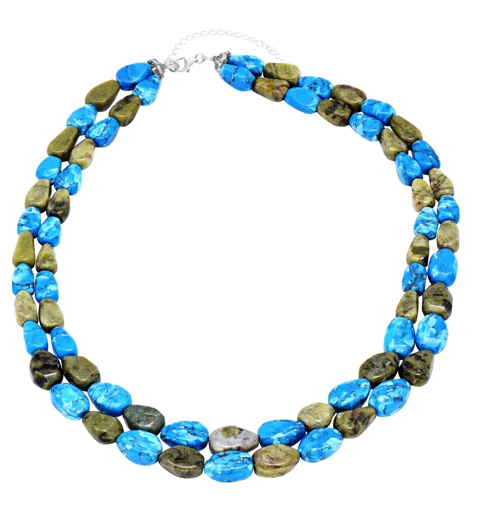 COLLANA MARMO E PIETRA BLU