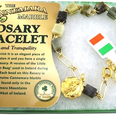 Connemara marble rosary bracelet boxed