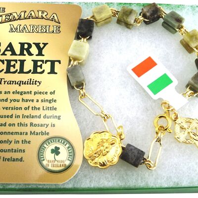 Connemara marble rosary bracelet boxed