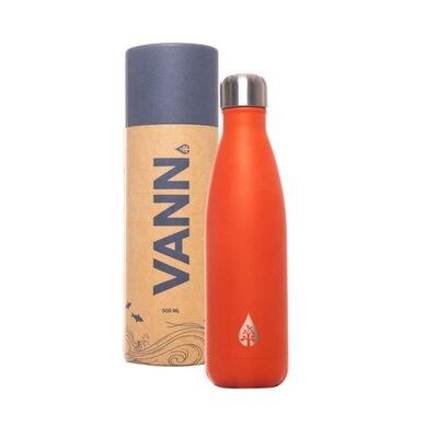 Water bottle thermos flask - Sustainable VANN drinking bottle orange