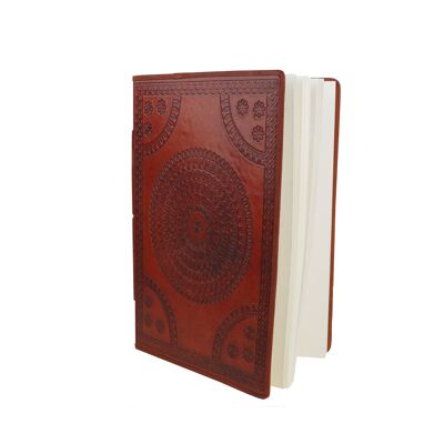 Authentic A4 leather and parchment guest book