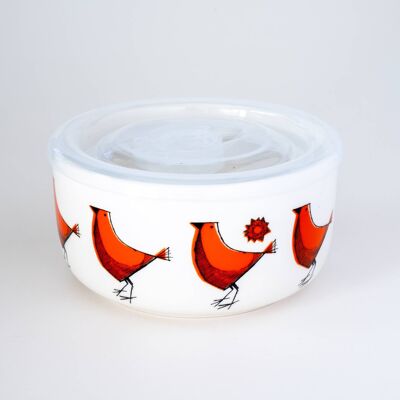 Carly Dodsley Orange Bird Lidded Bowl