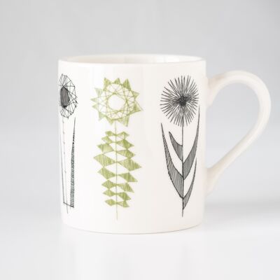 Carly Dodsley Green Flower Mug