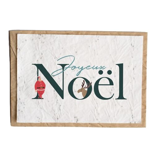 NO01 -  Carte à planter Père Noël