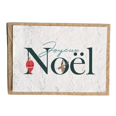 NO01 - Santa Claus plant card