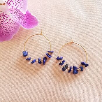 Boucles d'oreilles Prisca Lapis 1