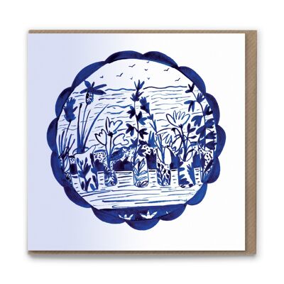 WVC101 A Beautiful View Blank Greetings Card x 6 Emballage de violoncelle biodégradable