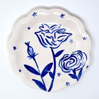 FPP101 Evening Rose Plate 15cm Gift Boxed