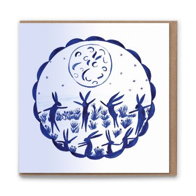 HC118 Under The Moon Greetings Card Emballage gratuit Emballage gratuit