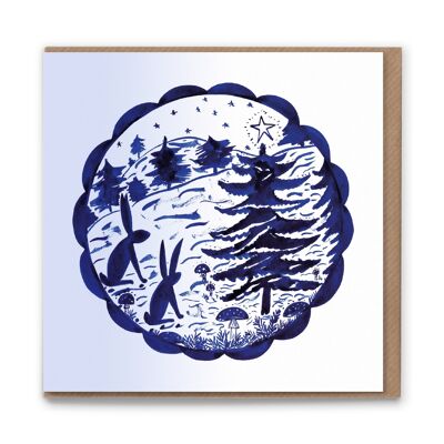 HC116 Festive Forest Greetings Card Packaging free Packaging free