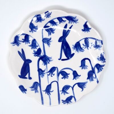 HP109 Bluebell Hares plate 15cm