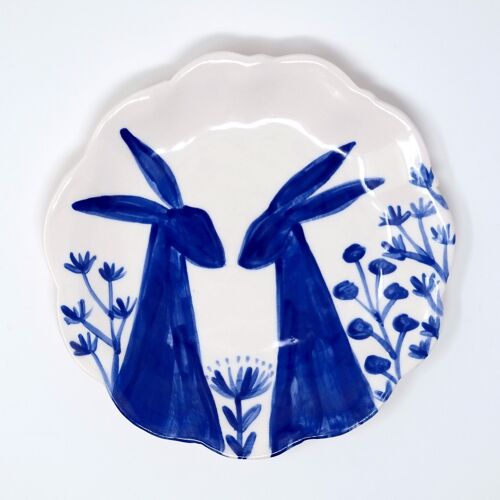 HP102 Meadow Hares plate 15cm gift boxed