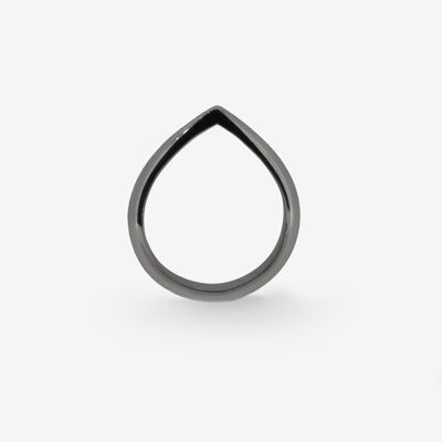 Rundet Toppen Ring — Black , ISRI02BR