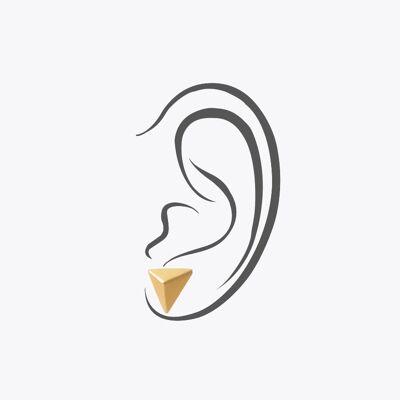 Trekant Earring — Gold , ISER05GD