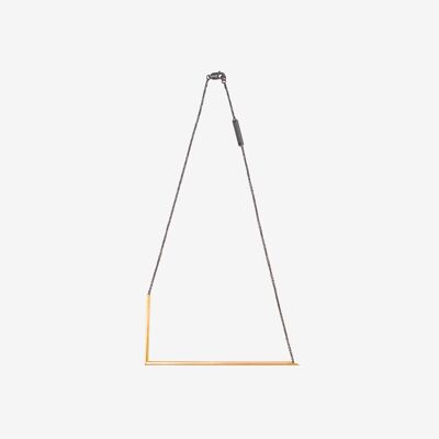 Rektangel Necklace — Gold , ISNK04BRGD