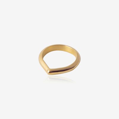 Rundet Toppen Ring — 18K Fairmined Eco Gold , ISRI02GD18