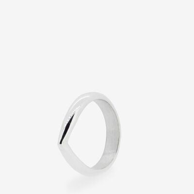 Rundet Toppen Ring — Silver , ISRI02SV