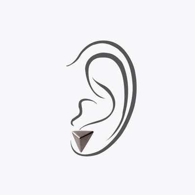 Trekant Earring — Black , ISER05BR