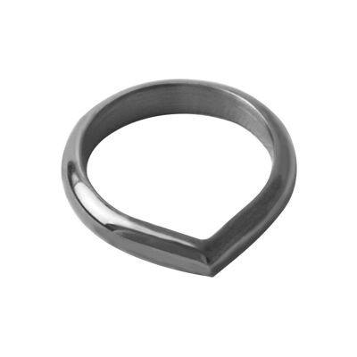 Rundet Toppen Ring — Black , ISRI02BRWS