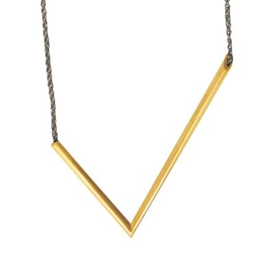 Kryss Necklace — Gold , ISNK02BRGDWS