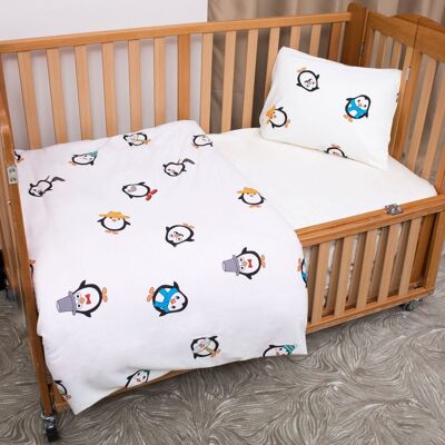 Organic Duvet Cover, Penguins, 100 x 135