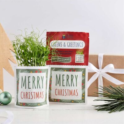 Tarjeta de Feliz Navidad - Greens & Greetings