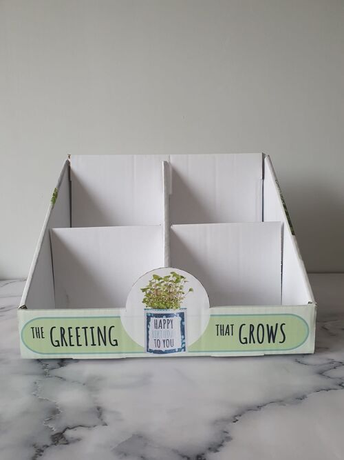 Compact countertop display unit (for Greens & Greetings)