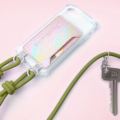 PHONE CORD HOLOGRAPHIC - GREEN - iPhone 11 (pre-order)