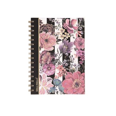 Flower Power notebook with ring A5