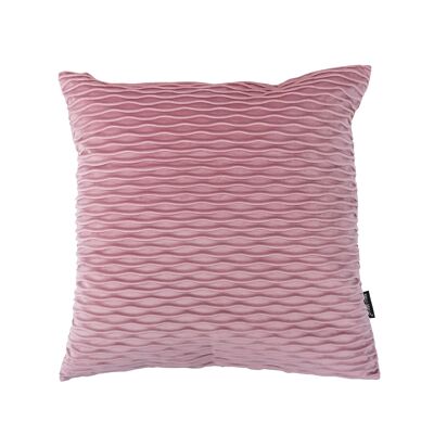 Pink Ribbed Throw Pillow