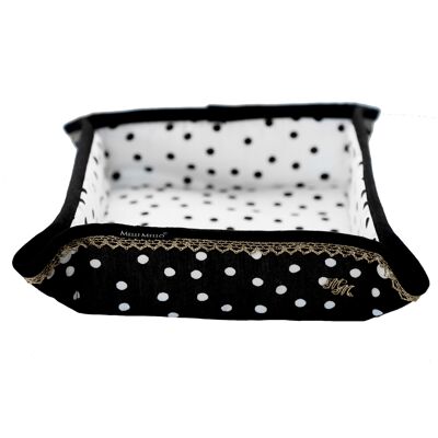 Nora dots Black and white Bread basket