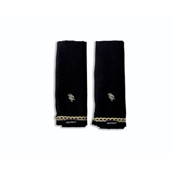 Serviette noire (2pcs) 6