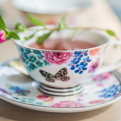 Taza y plato de té Nora