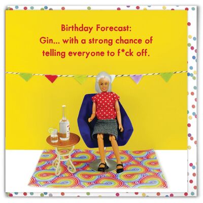 Funny Card - Birthday forecast