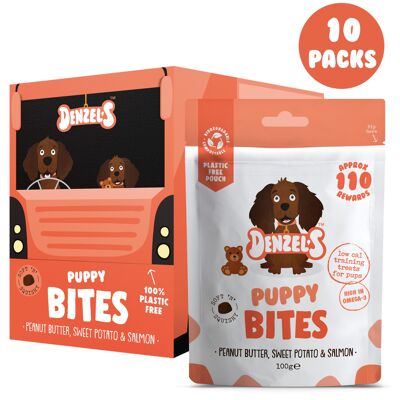 Puppy Bites - Dolcetti morbidi e morbidi per l'allenamento a basso contenuto di calorie - Carico di camion (confezioni da 10 x 100 g)