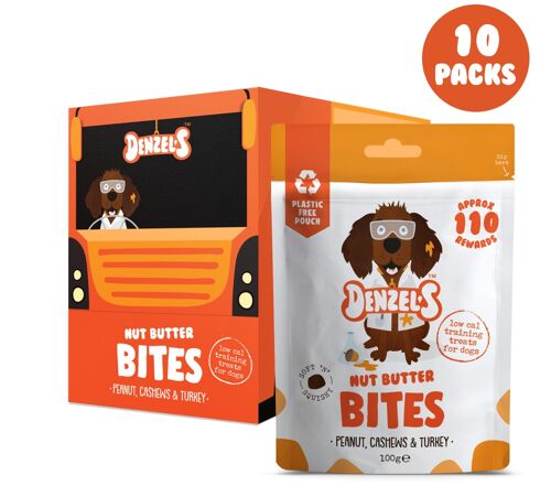 Nut Butter Bites - Soft 'n' Squishy Low Cal Training Treats (pack of 10)