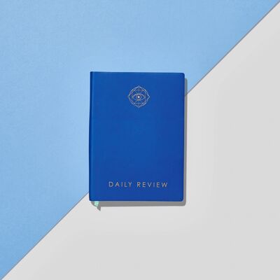 Daily Review Goal Planner: Egyptian Blue Cover (Green Edge)
