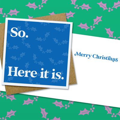 Quindi ecco la cartolina di Natale