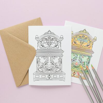 Coloring card - mail box