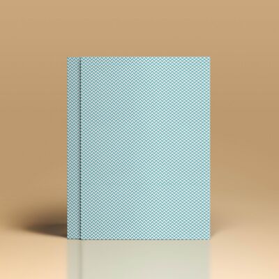 Patterned Card - Blue Herringbone