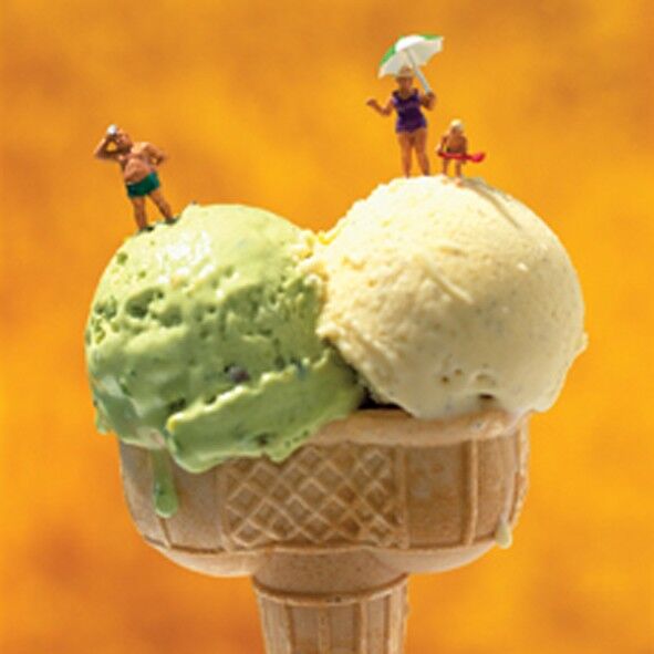 Biglietto vuoto per le vacanze sul gelato