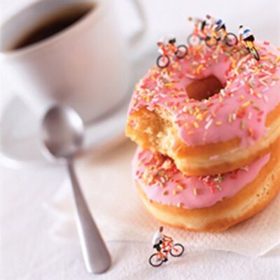 Rosa Donuts leere Karte