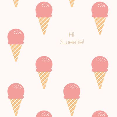 Hi Sweetie Postcard