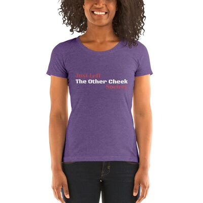 THE OTHER CHEEK - Women short sleeve t-shirt - Purple Triblend - 2XL