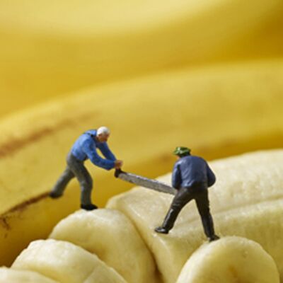 Scheda vuota per dividere le banane