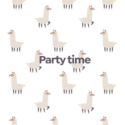 Party time Alpaca Postcard