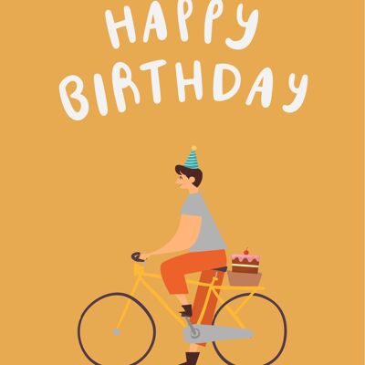 Happy birthday bike Postcard